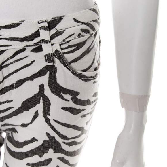 CURRENT/ELLIOTT SKINNY JEANS NWT US 23/0 B/W ZEBRA - Picture 7 of 8